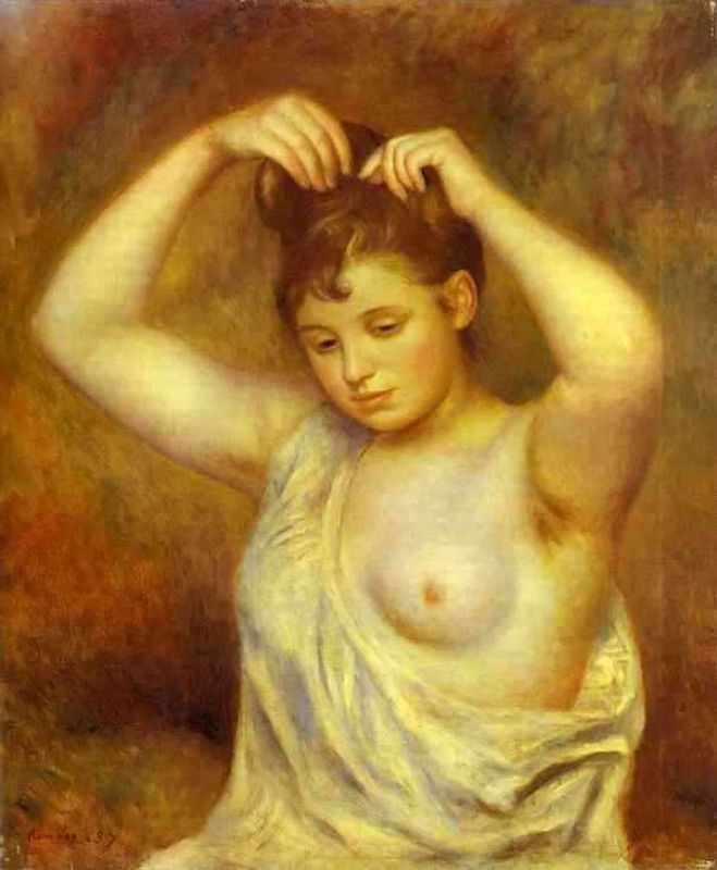 woman combing her hair_ (femme se coiffant).jpg